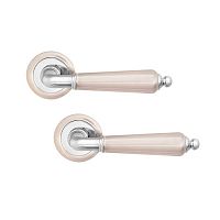 Ручки на розеті MVM Z-1221 (T8-E5) SN/CP матовий нікель/полірований хром